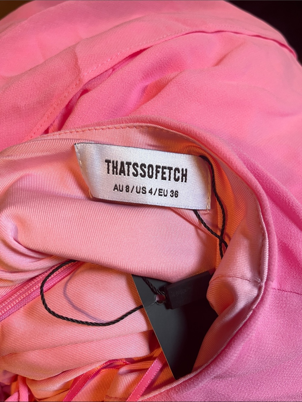 Open-Back Pink Asymmetrical Ruffle Maxi Dress - Picture 4 of 4